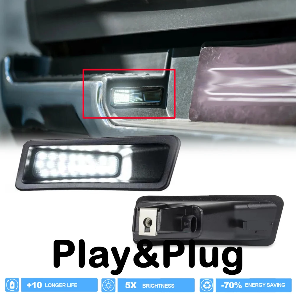 OEM الأبيض LED المصد الخلفي لوحة ترخيص ضوء ل دودج رام 1500 2019-2023 عكس عاكس علامة مصباح تحذير 6000K 68259697AC