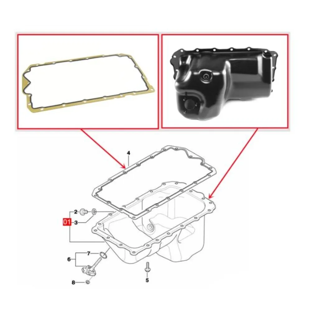

For BMW E46 E90 316i 318i 320i N46 2002-2012 11137568566 Engine Oil Pan Seal Gasket Drain Plug Bolt Screw Brand New Genuine