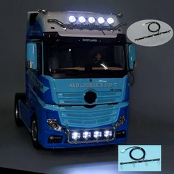 RC LED Roof Spotlight PCB Board Light Front Face Chin Lamp For 1/14 Tamiya Rc Truck Trailer Actros 3363 56348 Part