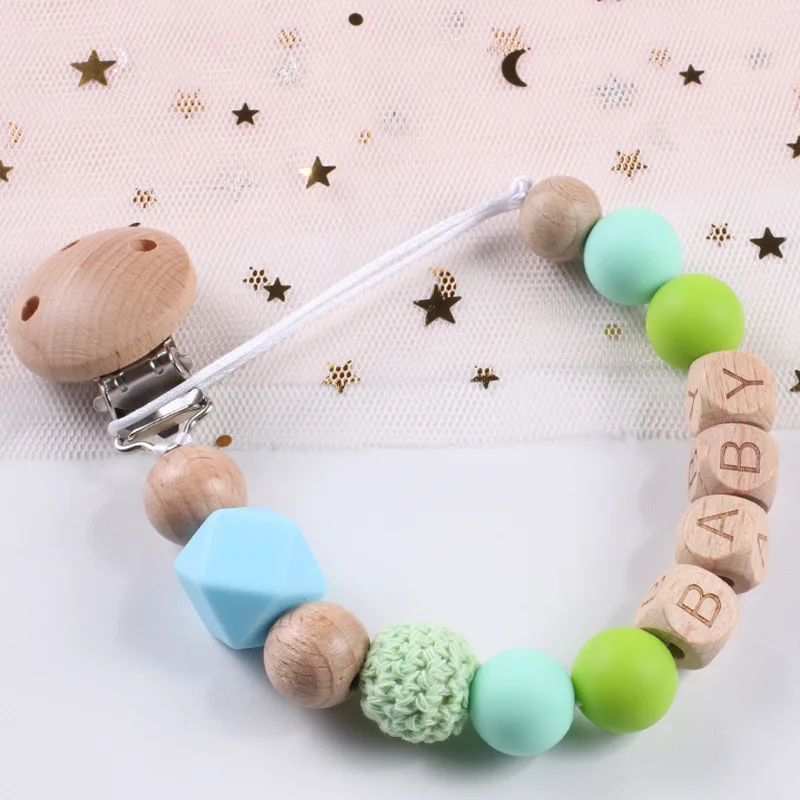 Baby Pacifier Clips Personalized Name Teethers Toys Dummy Nipples Holder Clip Chain Babies Accessories Newborn Gifts Custom 2023