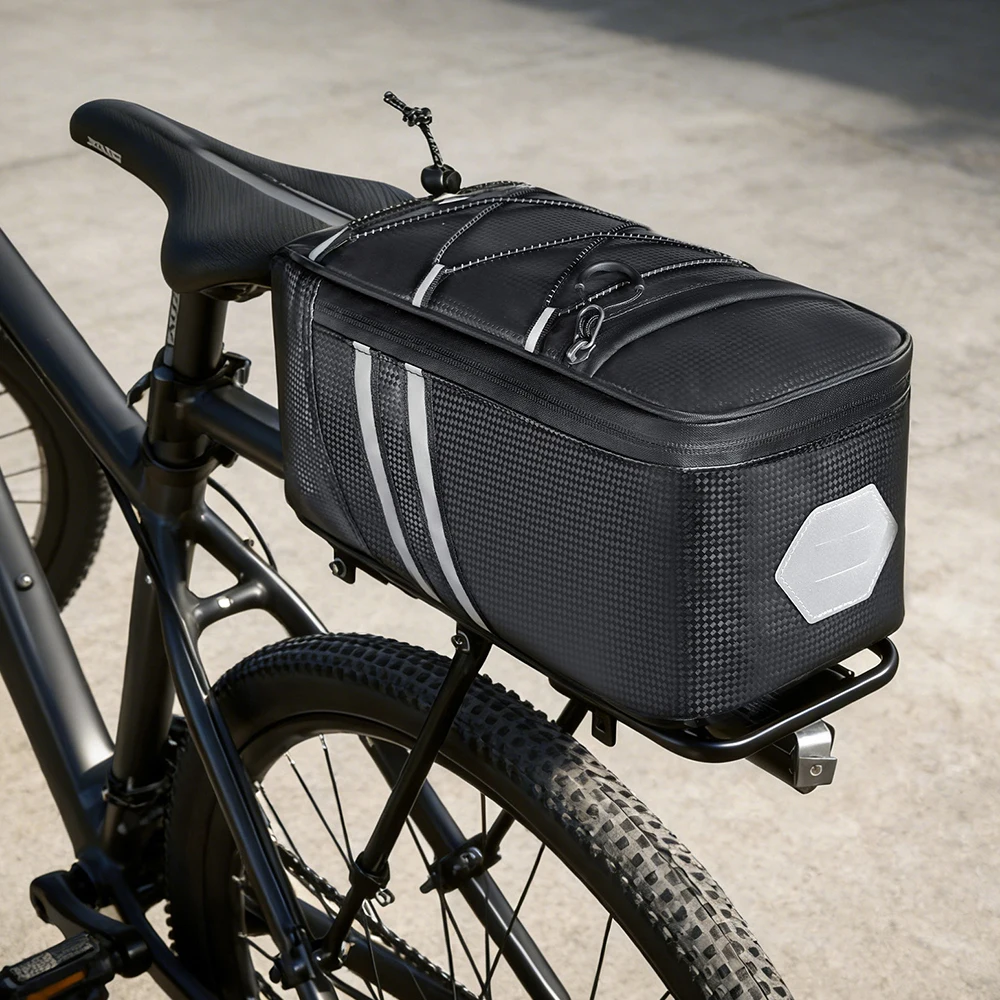 NEWBOLER Fahrrad-Gepäckträgertasche 10L Fahrrad-Hecktasche Wasserabweisende Fahrrad-Gepäckträgertasche Fahrrad-Rücksitztasche Radfahren Bikepacking – Detail 11