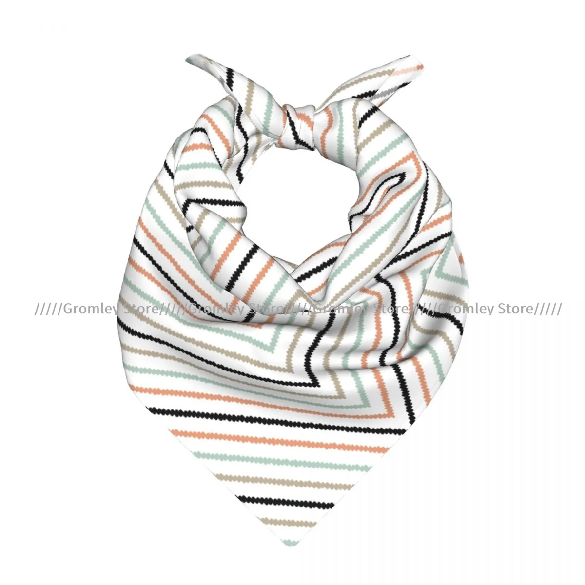 

Chevron Pattern Geometric Square Towel Multifunctional Neck Scarf Hair Bandana