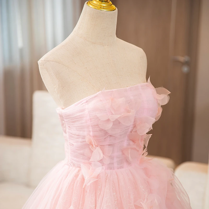 فساتين حفلات بدون حمالات 15 فساتين Quinceanera 2025 فساتين حفلة زهرية حلوة بعمر 15 عامًا لـ Quinceanera حسب الطلب