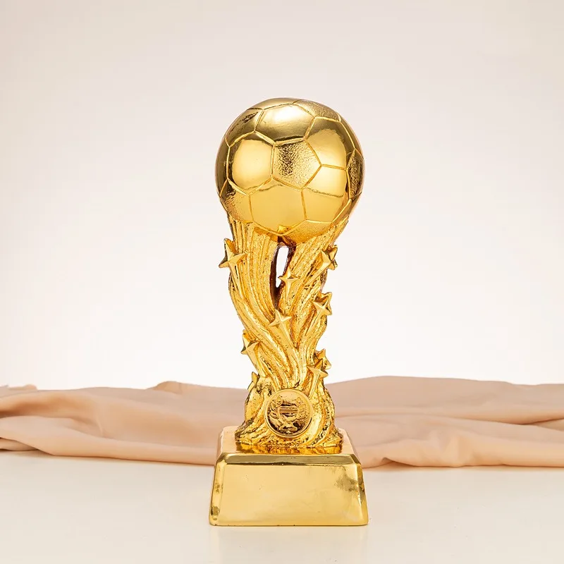 Football match Award Crown Asia Trophy Electroplated resin gold silver copper school sports meeting gift