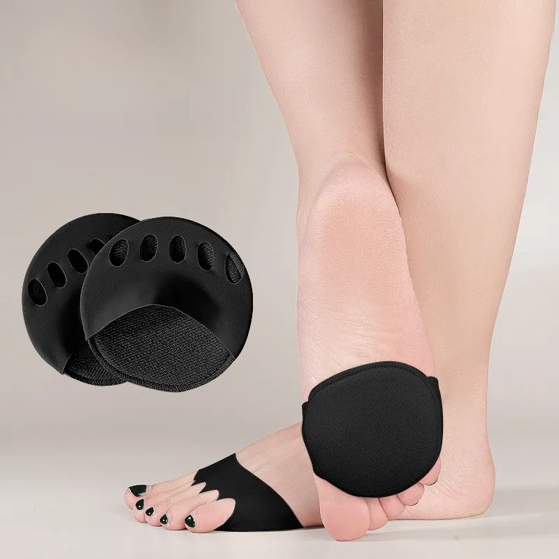 Women Five Toes Forefoot Pads High Heels Half Honeycomb Breathable Insoles Summer Thin Ice Silk Invisible Feet Care Socks Insert