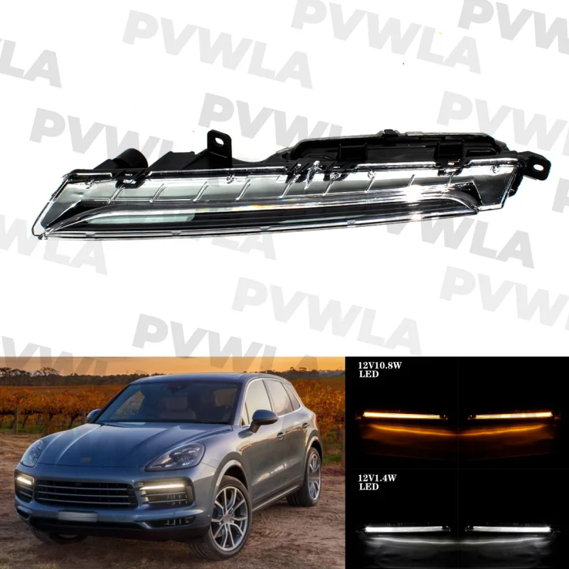 

For Porsche Cayenne 2018 2019 2020 Left Side Front LED DRL Daytime Running Light Lamp Assembly Low configuration 9Y0941181