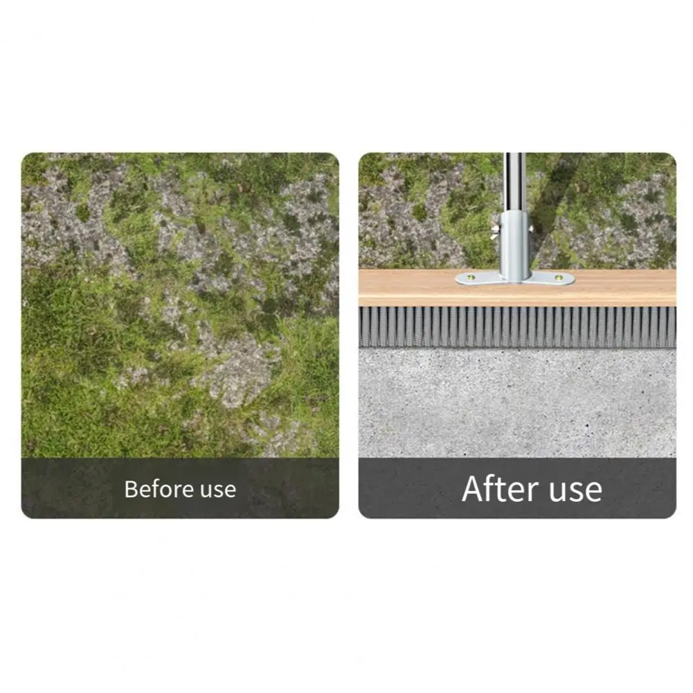 Yard Scrub Brush Stainless Steel Bristle Floor Brush Outdoor Patio Scrubbing Tool Stone Surface Brush Versatile Heavy-duty