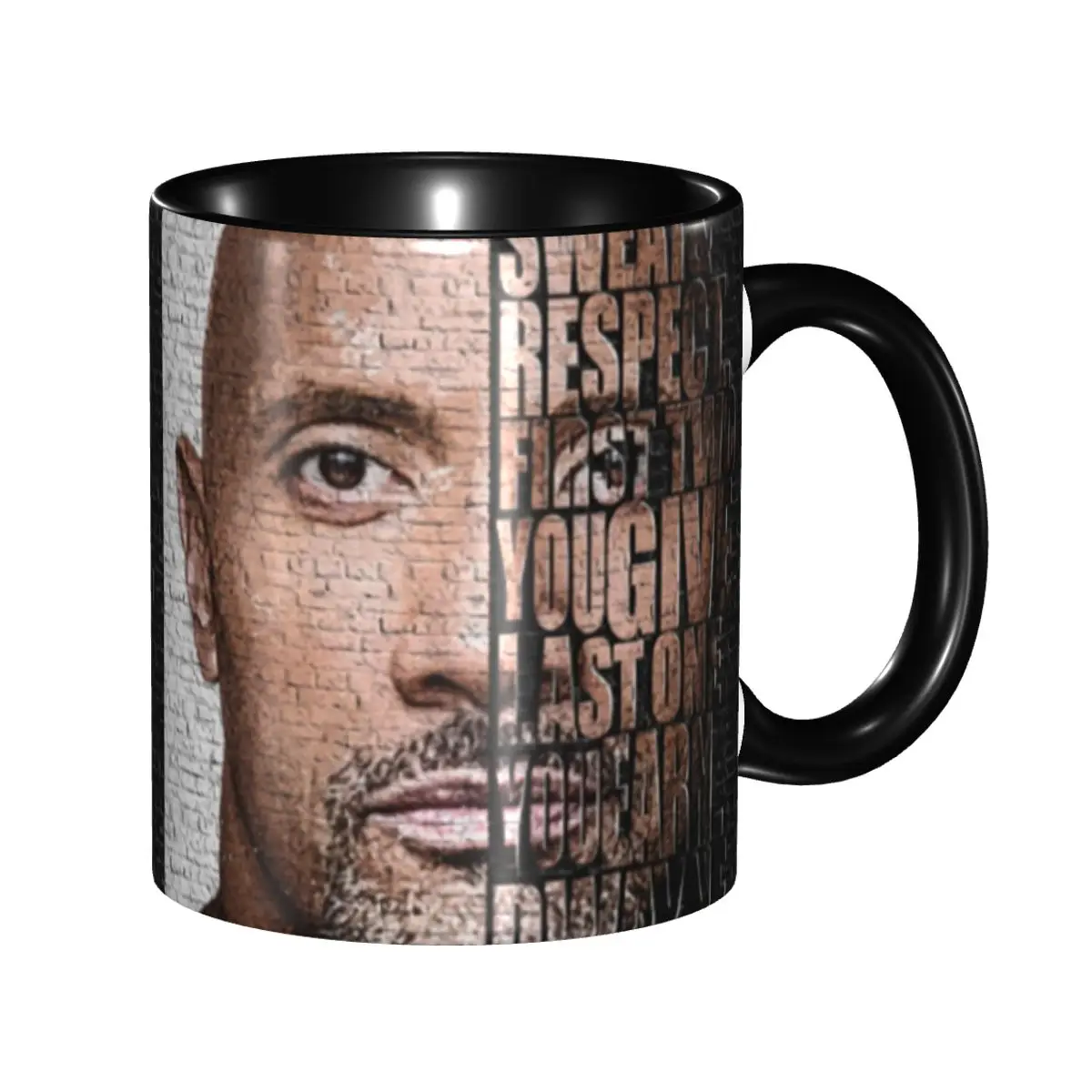 

Personalized The Rock Face Dwayne Mugs DIY Famous Actor Johnson Ceramic Milk Tea Coffee Cup