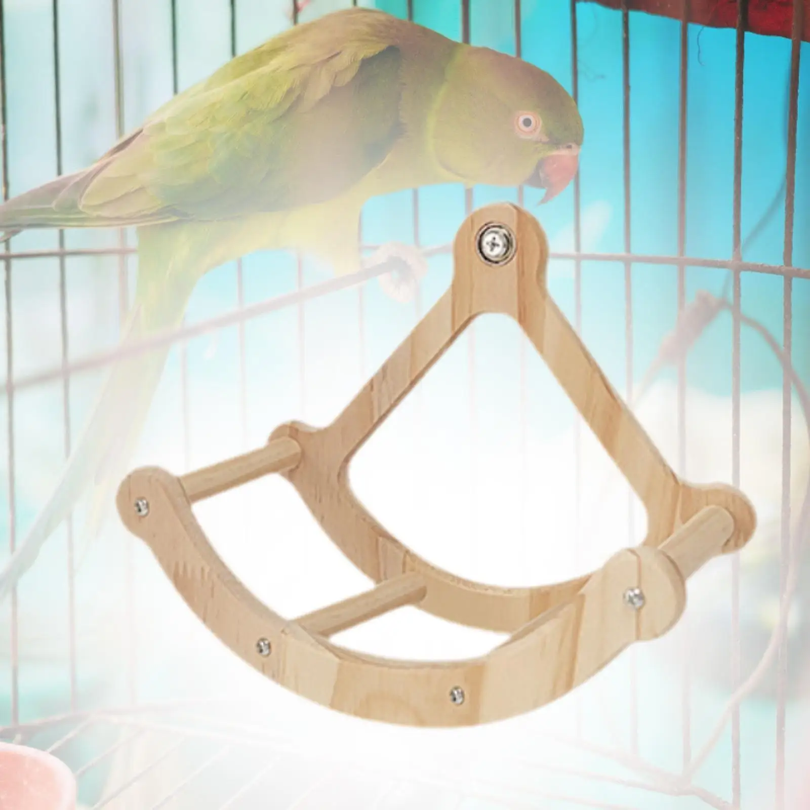 Suporte de poleiro para pássaros, brinquedo pendurado, suporte para pássaros para lovebirds, papagairo, calopsita