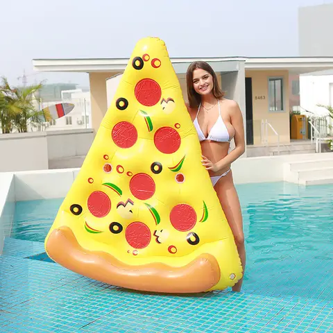 Het jättepizza simbassäng flytande uppblåsbar madrass simring cirkel ö kallt vatten party pool leksak pool flyta 8 best sales uppblåsbar flytande ö - №2