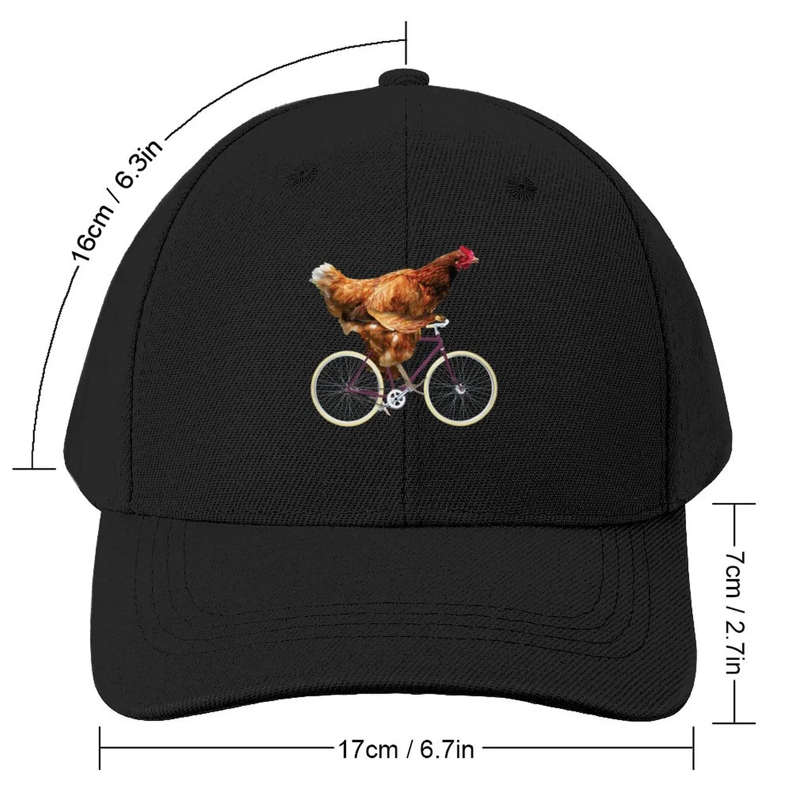 Quirky Chicken Riding Bicycle Baseball Cap Hat Beach Sun Hat For Children sun hat Designer Man Hat Women's