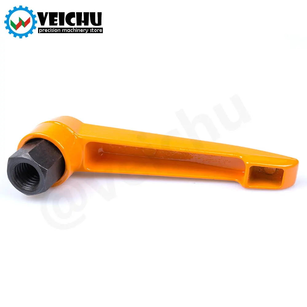 VEICH M5/M6/M8/M10/M12/M16 Black/Orange Adjustable Knob  Machinery Handle Female Thread Clamping Handles Lever