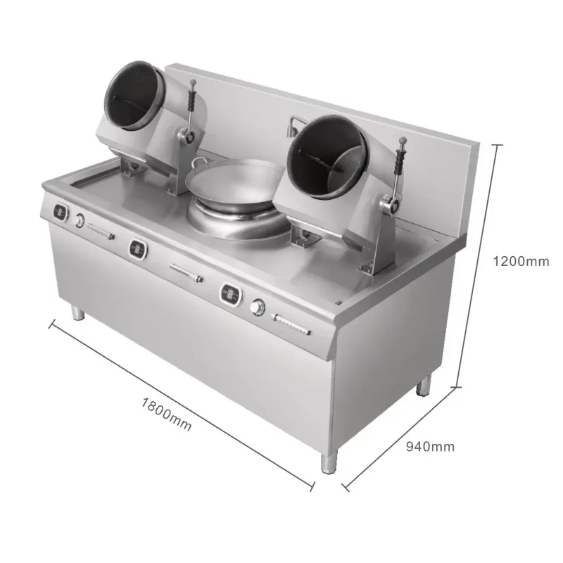 Customized Auto Cooking Machine 110V/220V Dual-Head Three-Head LNG/LPG Automatic Cooking Robot Automatic Gas Kitchen view 6