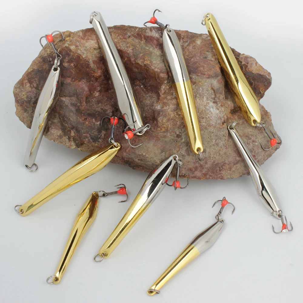 FTK Ice Fishing Lure Aluminum Alloy Wobbler Spinners Spoon 10g 20g 25g Metal Hard Artificial Bait Treble Hook for Winter Fishing - Image 6
