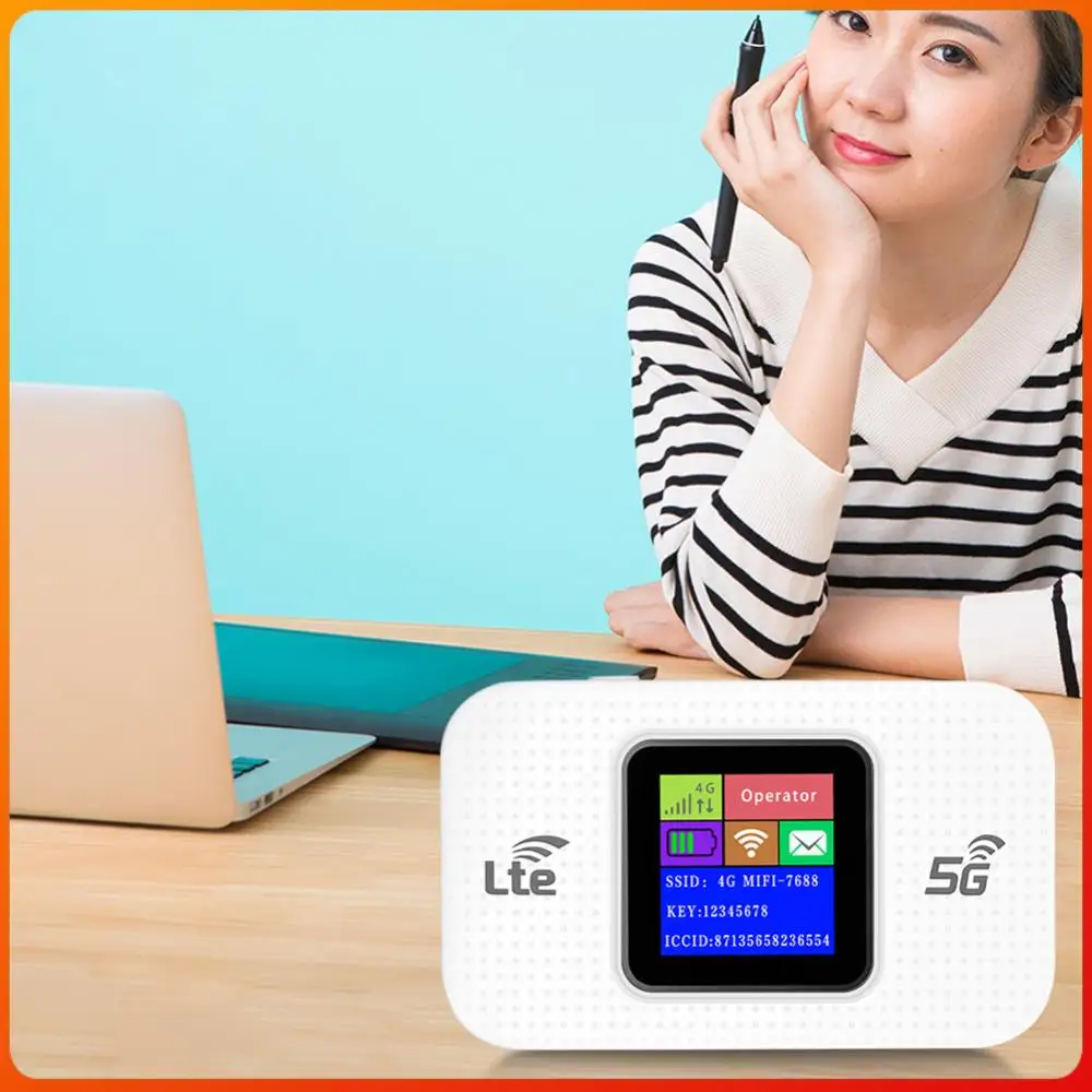 

4G LTE Wireless WiFi Router Portable WiFi Device with SIM Card Slot Portable WiFi Mobile Hotspot Plug Play Car Mobile Broadband