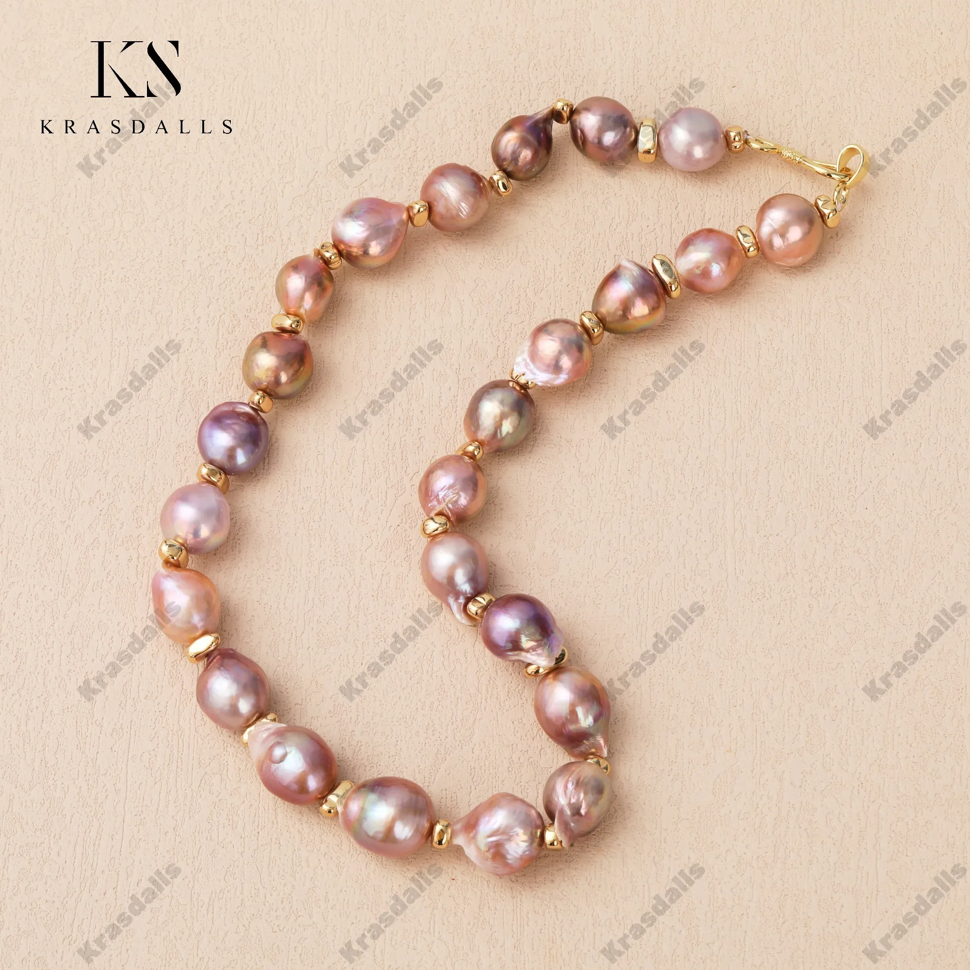 Natural Pink Purple Freshwater Baroque Pearl Beads Classic Choker Wedding Necklace Fine Jewelry Valentine Gift