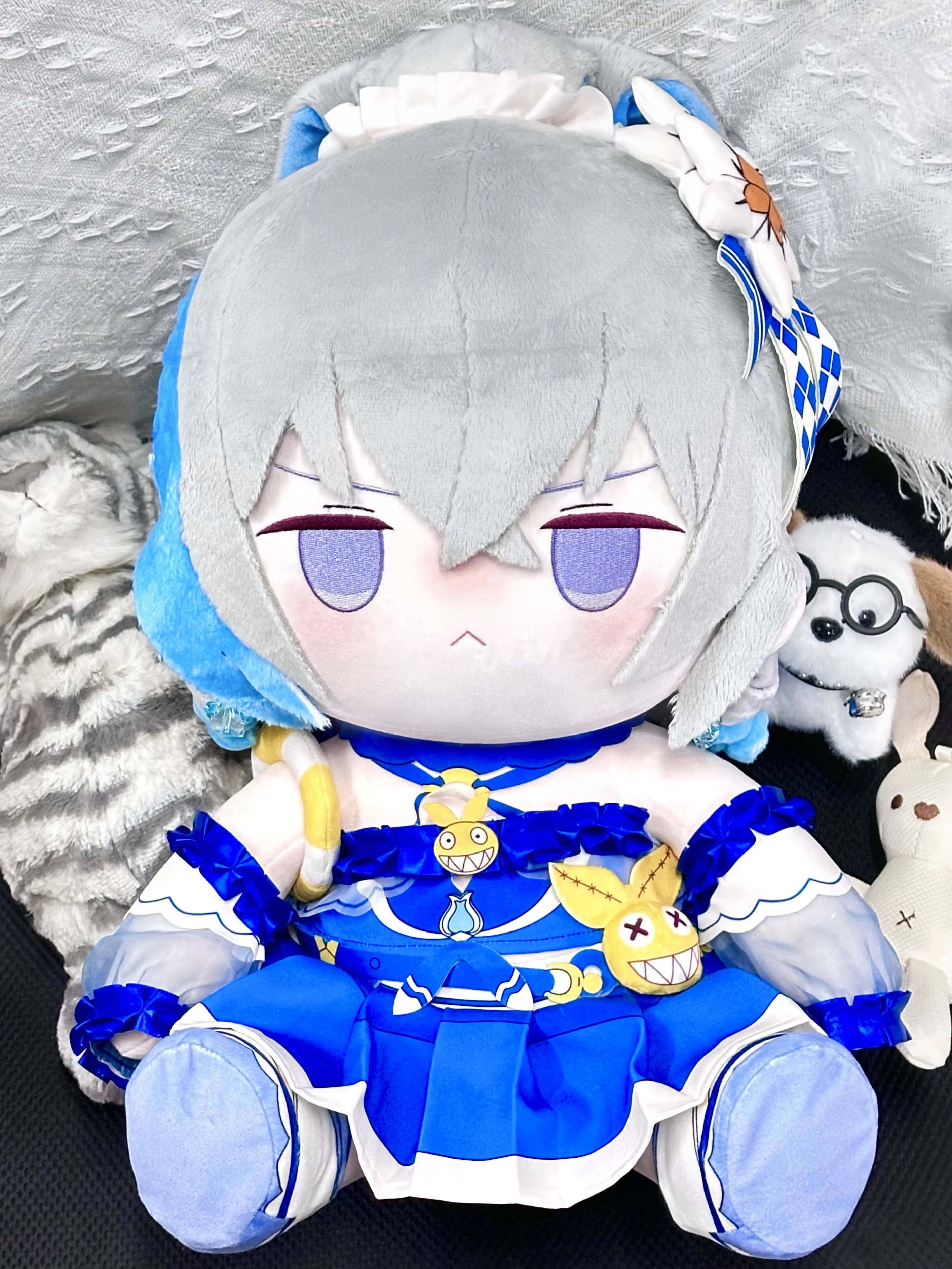 

40cm Anime Honkai Impact 3 Bronya Zaychik Sitting posture Plush Doll Stuffed Body Dress Up Clothes Plushies Toys Birthday Gift