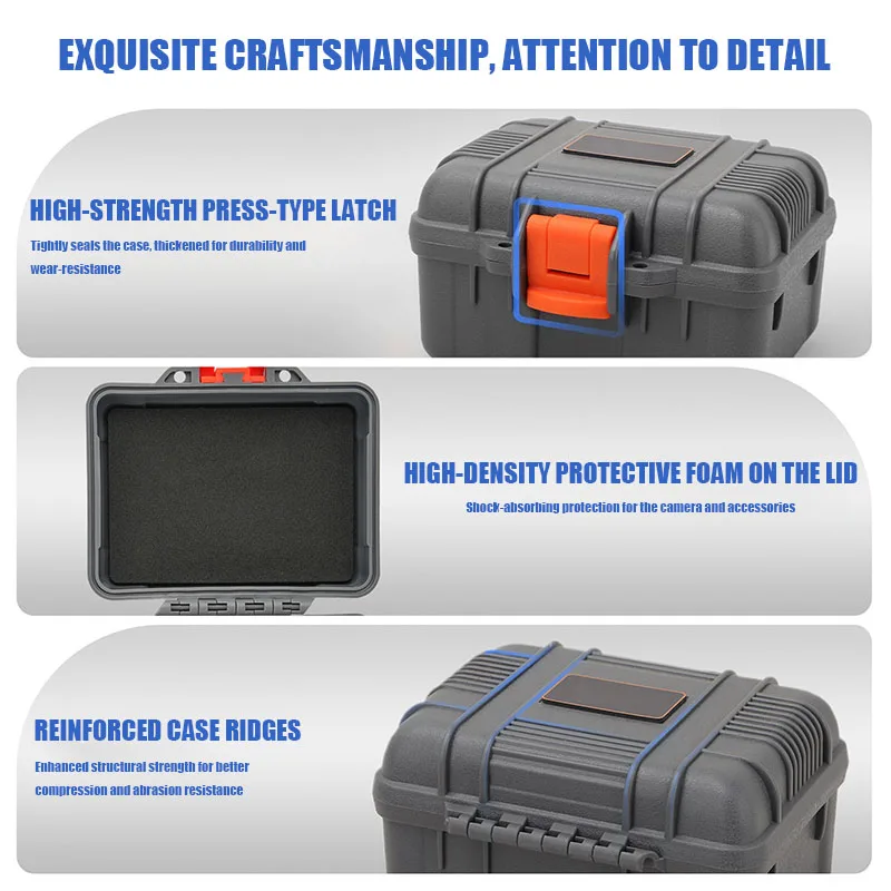VOLODYMYR Mini-Aufbewahrungstasche für DJI Osmo Action 6, harter wasserdichter Schutz, Sicherheitsbox, Tragetasche, Kamerazubehör