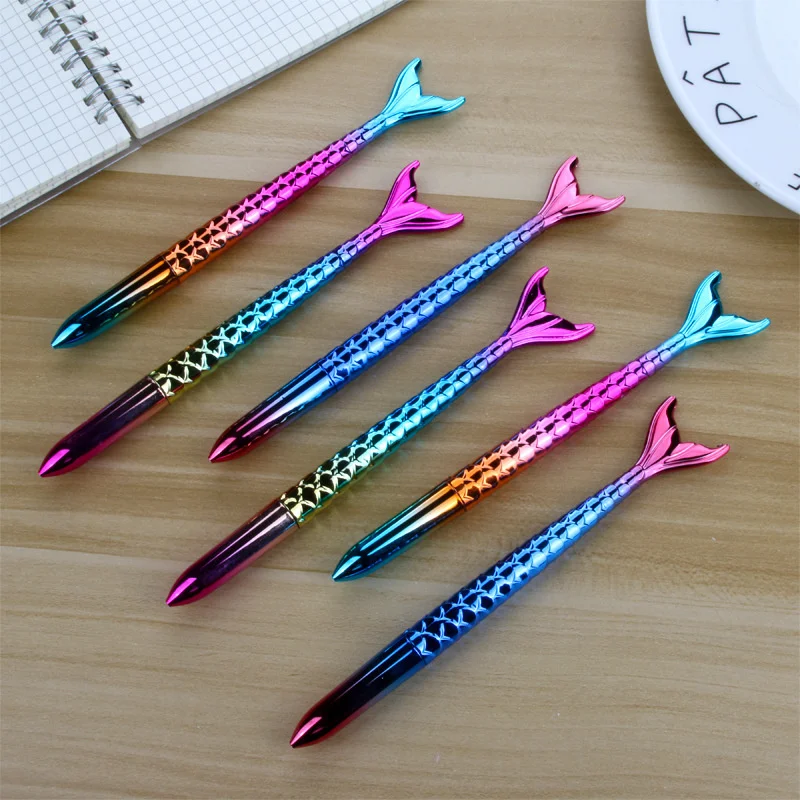 4 Piece Stationery Cute Kawaii Lovely Mermaid Office School Supplies Colored Creative Gel Pen