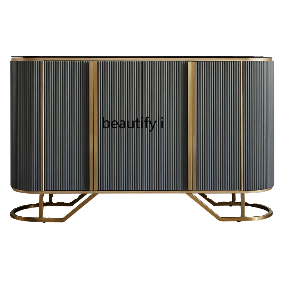

AModern light luxury rock slab entrance shoe cabinet simple dining side cabinet living room storage decorative cabinet