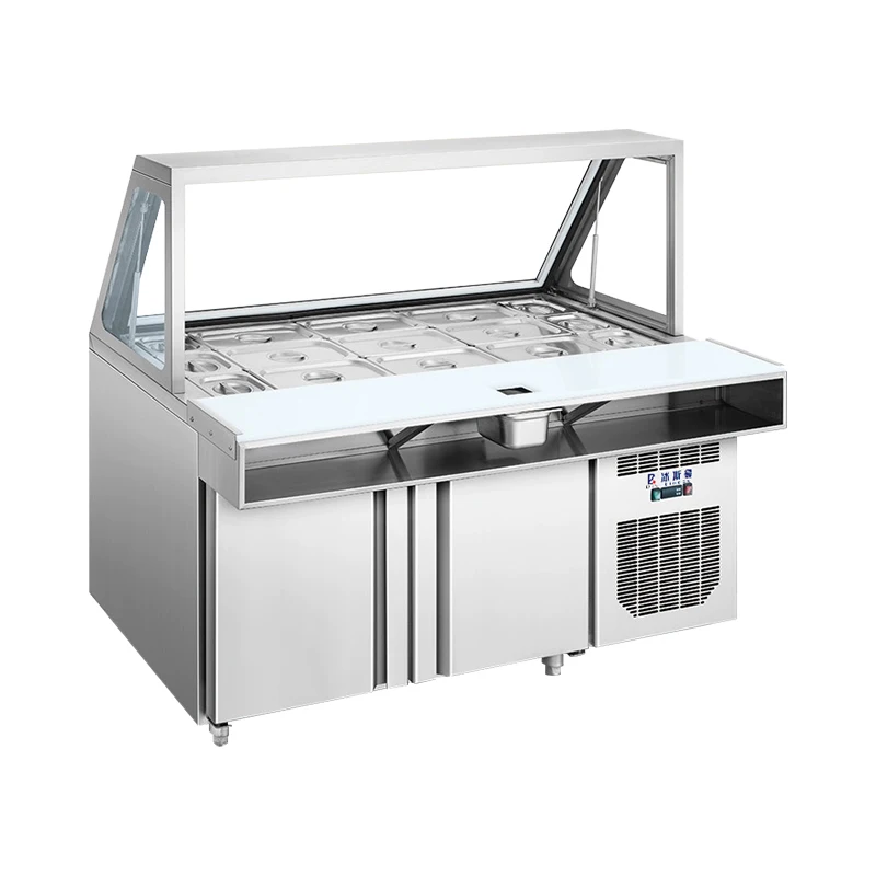 Bindos Commercial Cylindrical Salad Preservation And Refrigerated Kitchen Dedicated Professional Freezer For Chefs