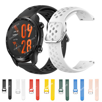 20mm 22mm Silicone Strap For TicWatch Pro 3 Ultra Watch Band GPS/LTE For Ticwatch GTX S2 E2 E3 GTH/GTW Sports Bracelet Watchband