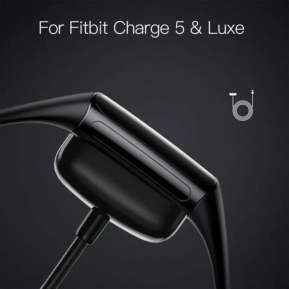 USB Charger Charging Cable For Fitbit Charge 5 6 Smart watch Replacement Cable Cradle Dock Adapter for Fitbit Luxe
