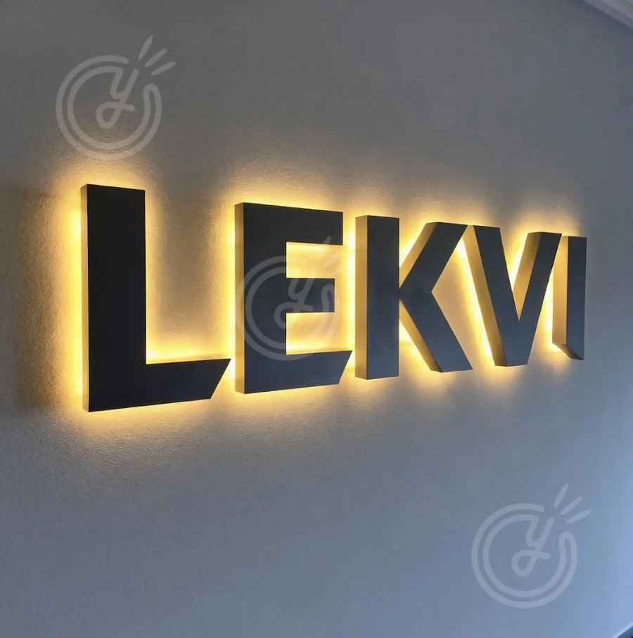 ป้ายไฟ LED แบบกำหนดเอง ป้ายโลโก้ธุรกิจ ทนทานสำหรับร้านค้า ป้ายหน้าร้าน กันน้ำและประหยัดพลังงาน สำหรับโฆษณา ชื่อบริษัท สำนักงาน