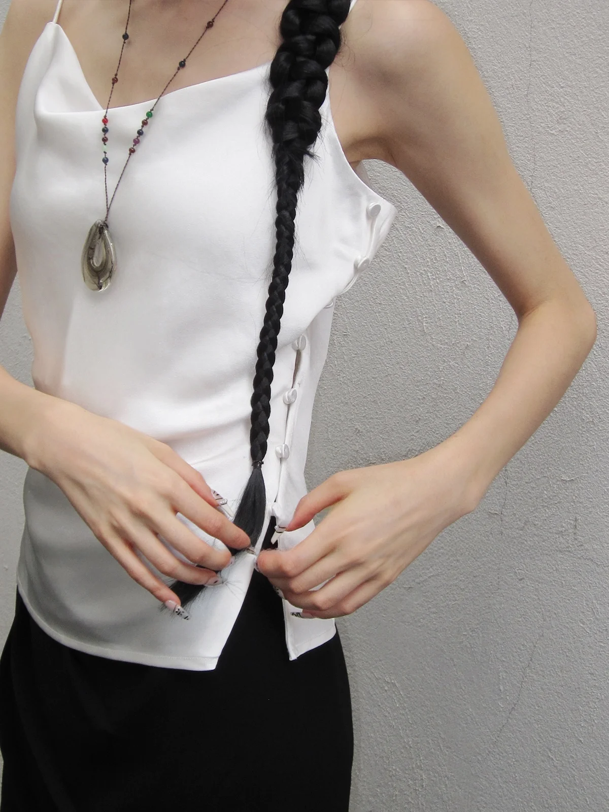 

Yaawa Cool Design Commute Women's Vest mat Svel Top Pure Color Polyester Viscose Blend Summer Faion