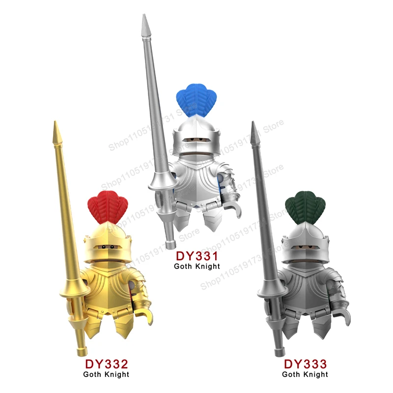 中世ゴシック騎士騎兵ビルディングブロック戦争馬アクションフィギュア剣ヘルメットアクセサリーおもちゃ子供のためのギフト