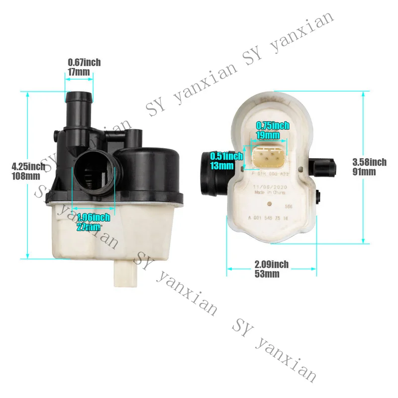 SY+ For BMW E90 328i 335i Fuel Vapor Leak Detection Pump 16137193479 0261222018