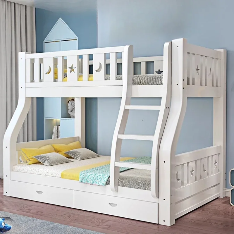 Luxury Royal Double Bed Nordic Modern Whitr Kids Girl Frame Double Bed Boys Design  Matrimoniali Furniture For Bedroom