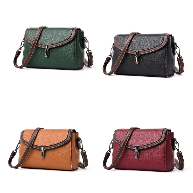 Women Elegant All-match Shoulder Bag with Adjustable Strap Solid Color PU Large Capacity Crossbody Phone Bag for Office Shopping