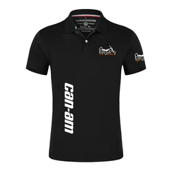 2024 Summer Fashion Men New Can Am Team Motorcycles Polo Shirt Leisure Short Sleeves Comfortable Breathable Tops