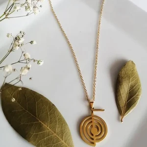 Reiki Cho Ku Rei Colar Cura Energia Yoga Power Pingente Geometria Sagrada Proteção Amuleto Jóias de Aço Inoxidável amuletos para boa sorte e proteção amuletos poderosos protecção espiritual 8 principais vendas amuletos e talismãs poderosos - №4