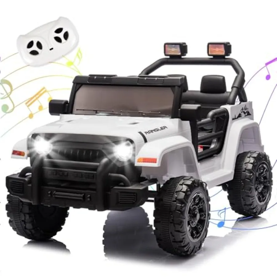 Ride on Truck Car Veicoli elettrici da 12 V con controllo dei genitori Ride on Toys per i più piccoli con musica Bluetooth a quattro ruote Suspensi