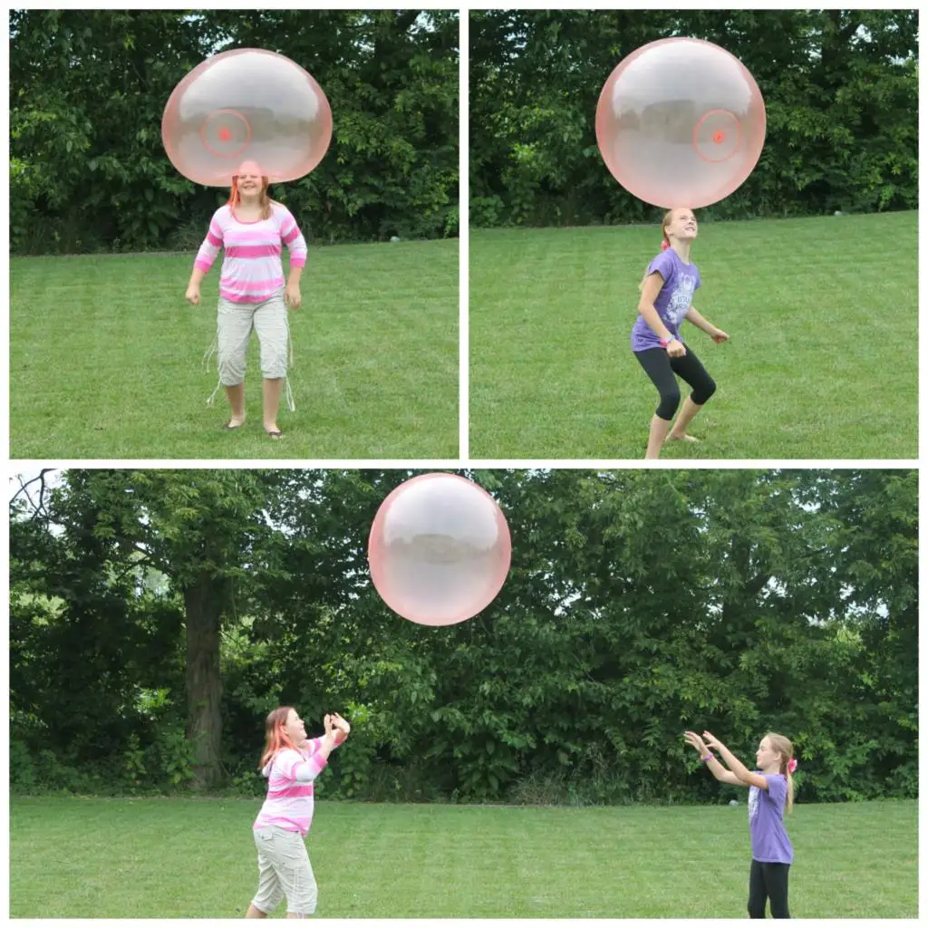 Bola de burbujas de gran tamaño colorida para niños, Bola de burbujas de aire suave llena de agua, bola inflable de diversión al aire libre, Bola de agua transparente, regalos para niños