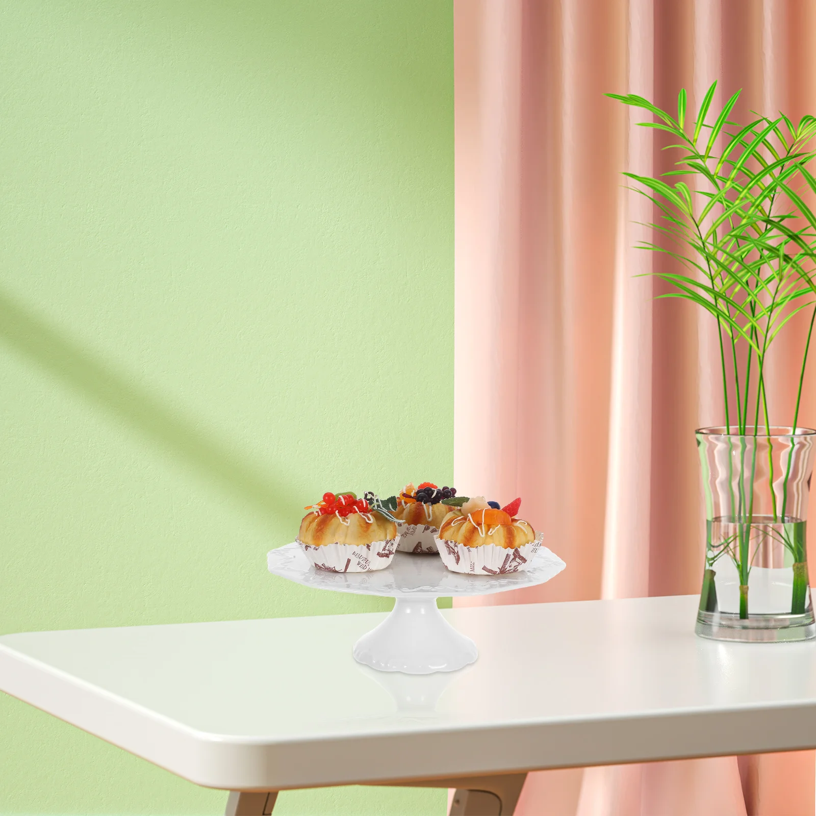 

1Pcs Ceramic Cake Food Grade Material for All Events Dessert Accessories Cake Stand Fruit Stands