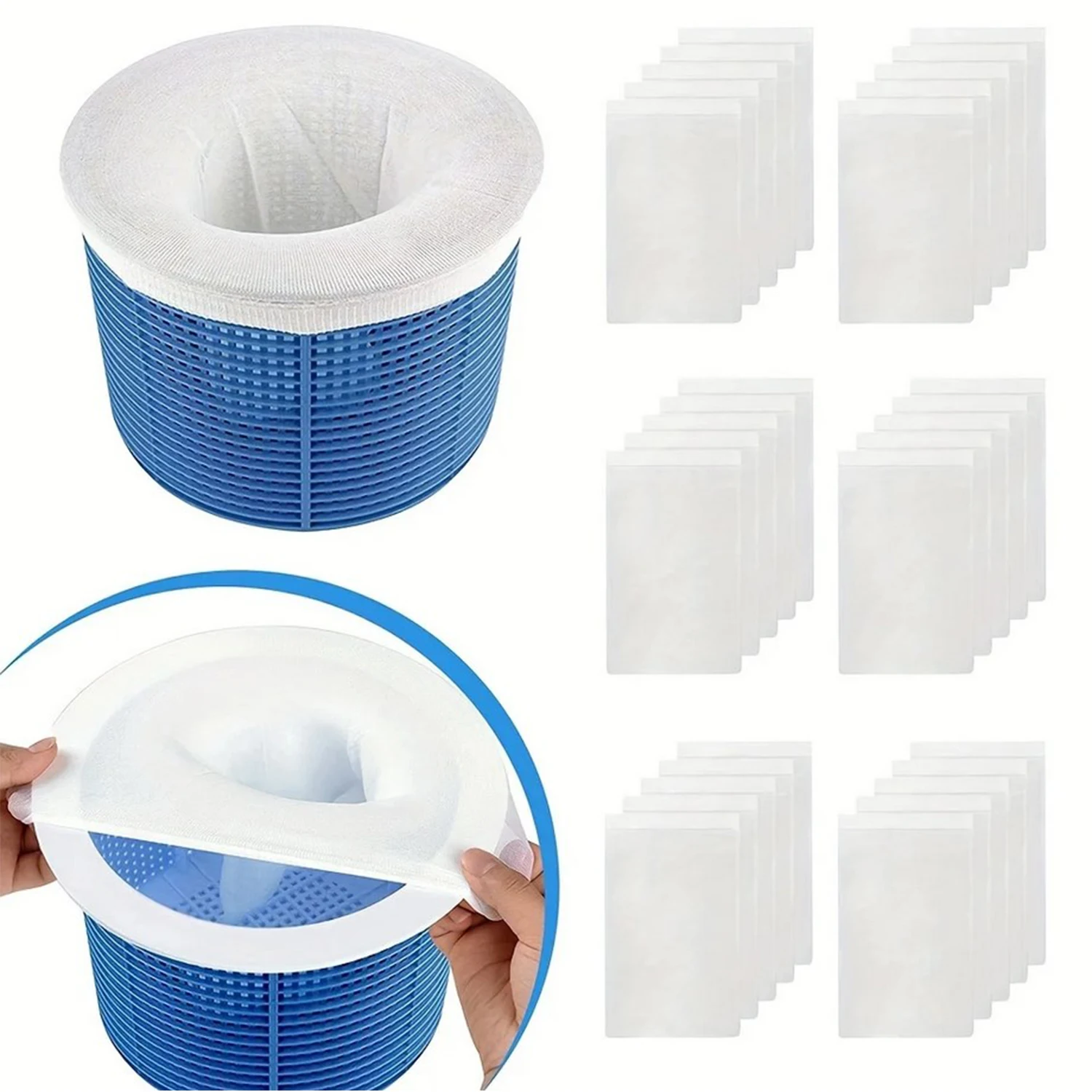 10 stks Zwembad Skimmer Sokken Elastisch Nylon Mesh Ontwerp Vijver Puin Bladeren Filters Mand Skimmers Zwembad Schone Accessoires