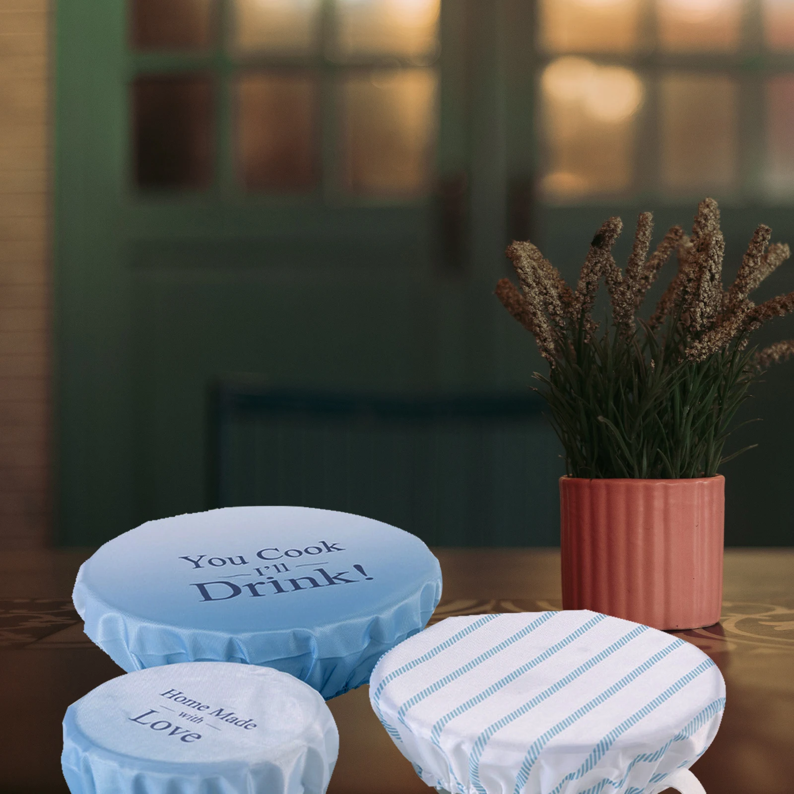 

3Pcs Reusable Bowl Dust Covers Elastic Stretchy Washable Salad Bowl Covers Kitchen Supplies Food Storage Protector