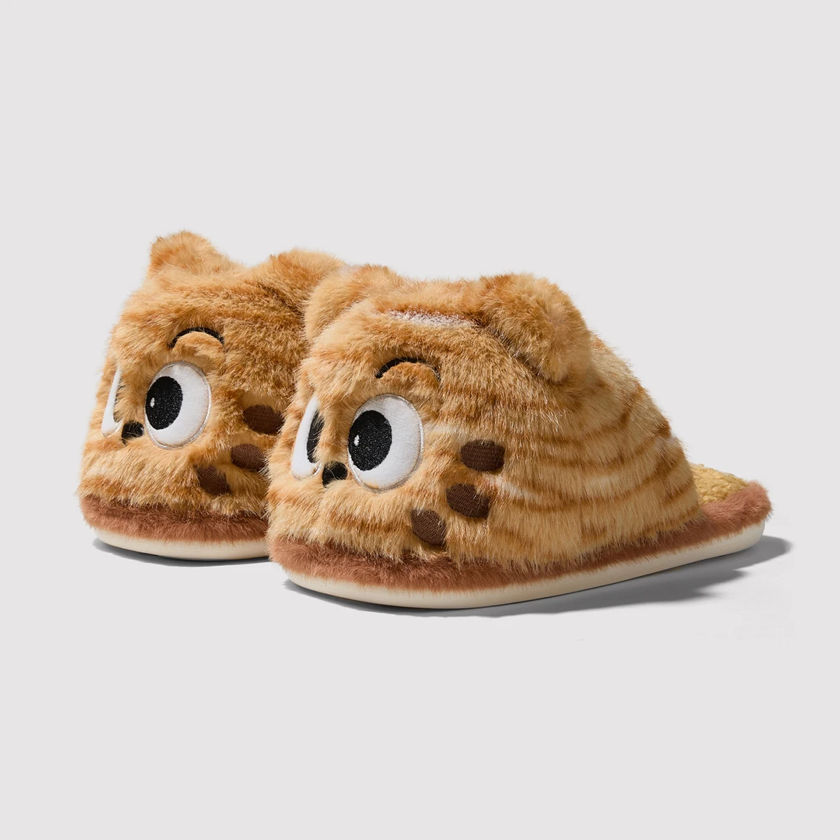 Fun Croissant Bread Cotton Slippers for Men and Women, Winter Couple Home Use, Thick-Soled Non-Slip Home Slippers for Women