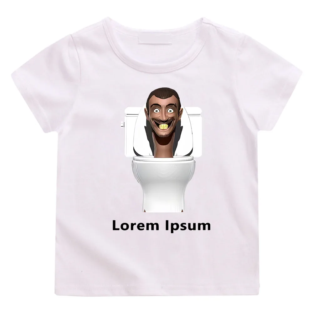 Fuuny Skibidi Toilet Game T-shirt Casual Kids Short Sleeve Baby Boy T-Shirt Tops Speakerman Print Tee Summer O-neck Short Sleeve