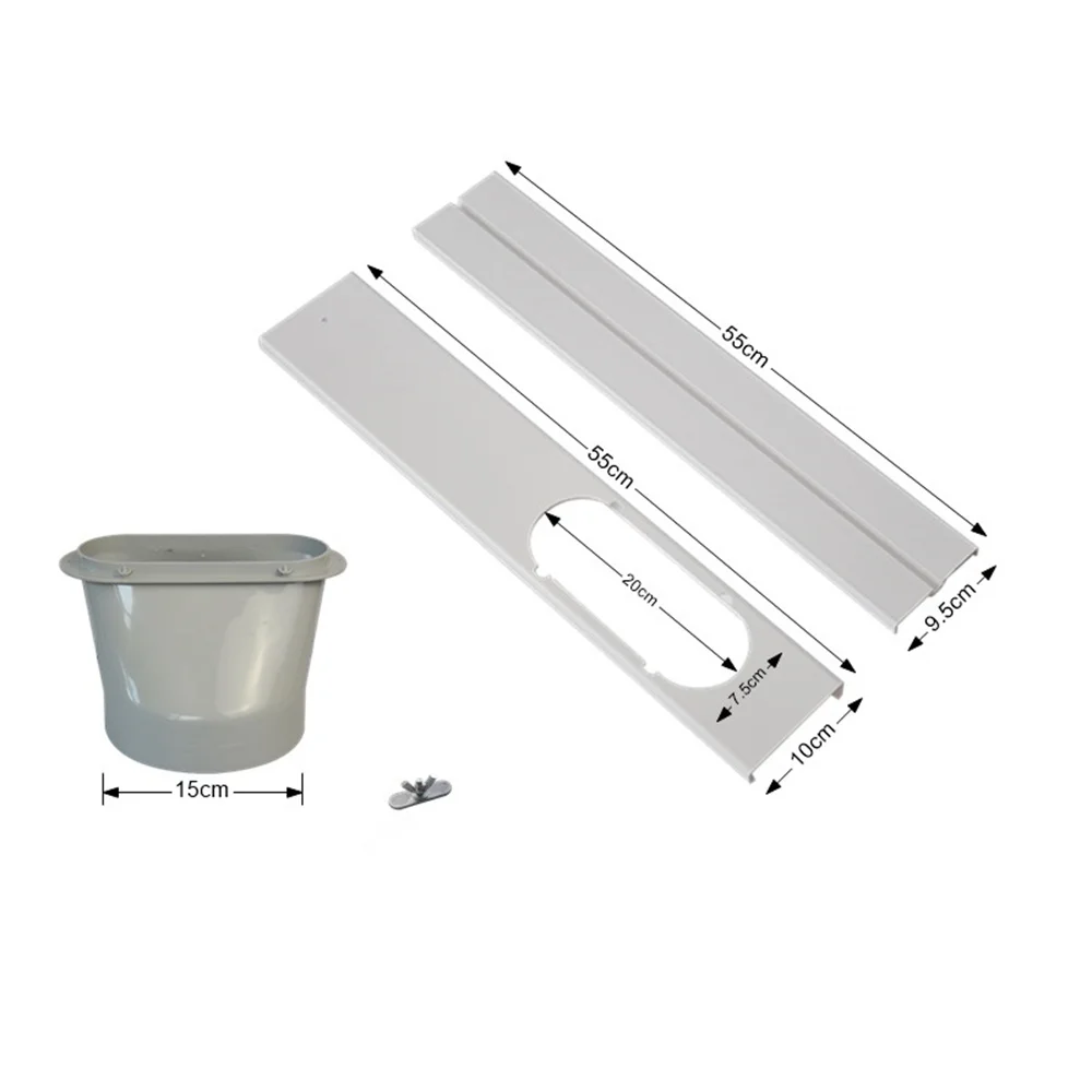 Kit de ventilación de ventana de aire acondicionado portátil, conjunto de placa de sellado de ventana ajustable para instalación de utensilio