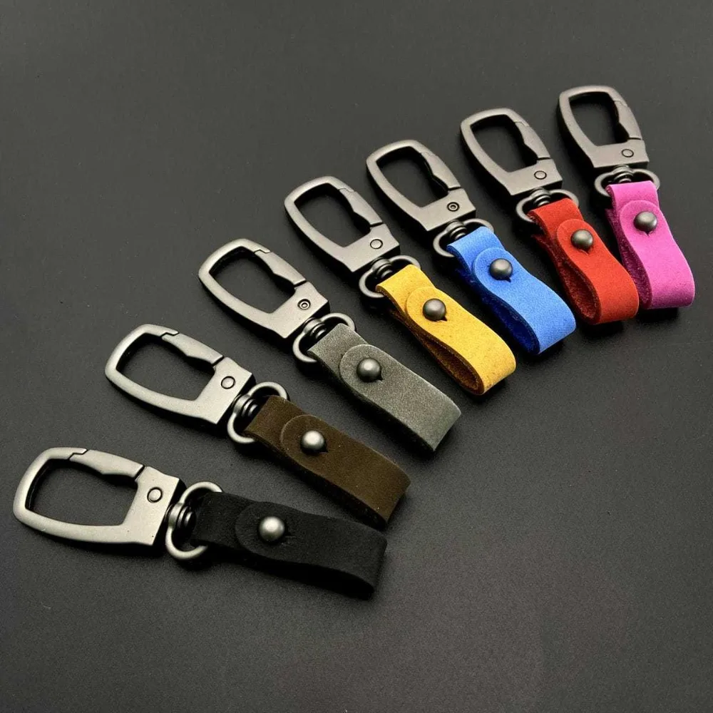 

Genuine Leather Metal Anti Detachable Keychain Fashion Chain New Luxury Handmade Gift Personalized Multi-color Daily Decor