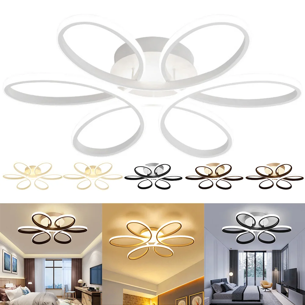 Flush Mount Lamp Three Colors Living Room Corridor Lights Super Bright Household LED Chandelier Eye Care for Bedroom Living Room