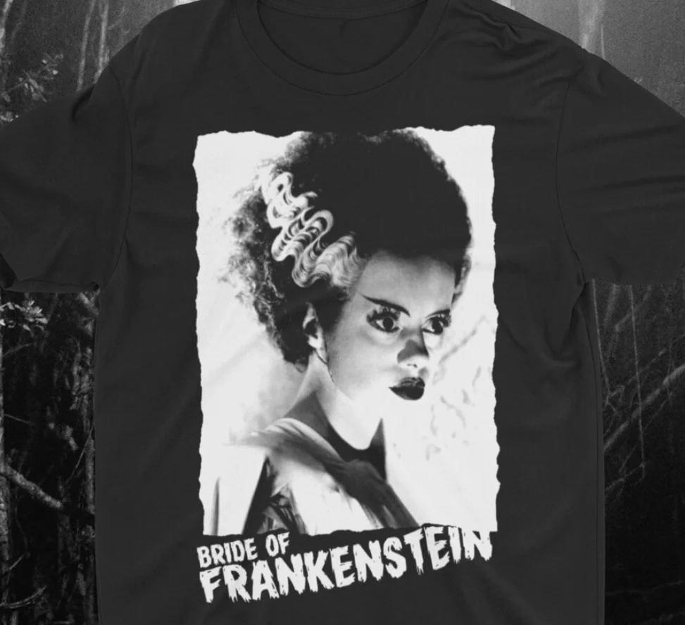 

Vintage Bride Of Frankenstein Shirt Goth Style Horror Movie Tee Gift S-5Xl