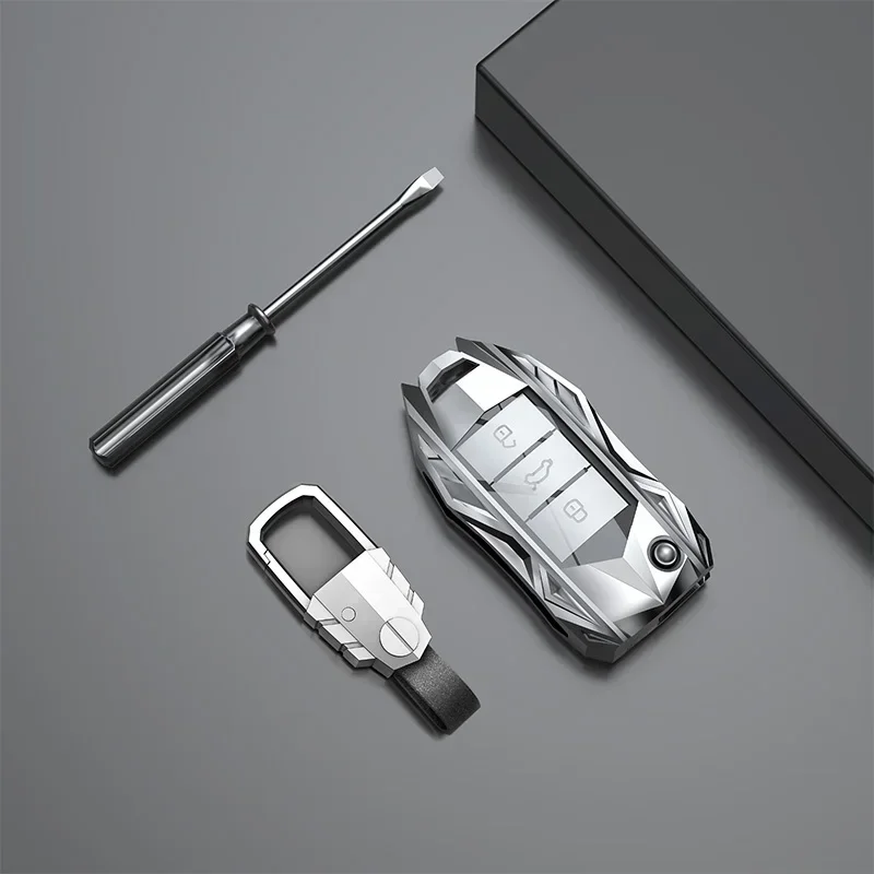 

For Roewe RX5 MG3 MG5 MG6 MG7 MG ZS GT GS 350 360 750 W5 Car Folding Key Case Cover Bag Shell Protector Key Chain