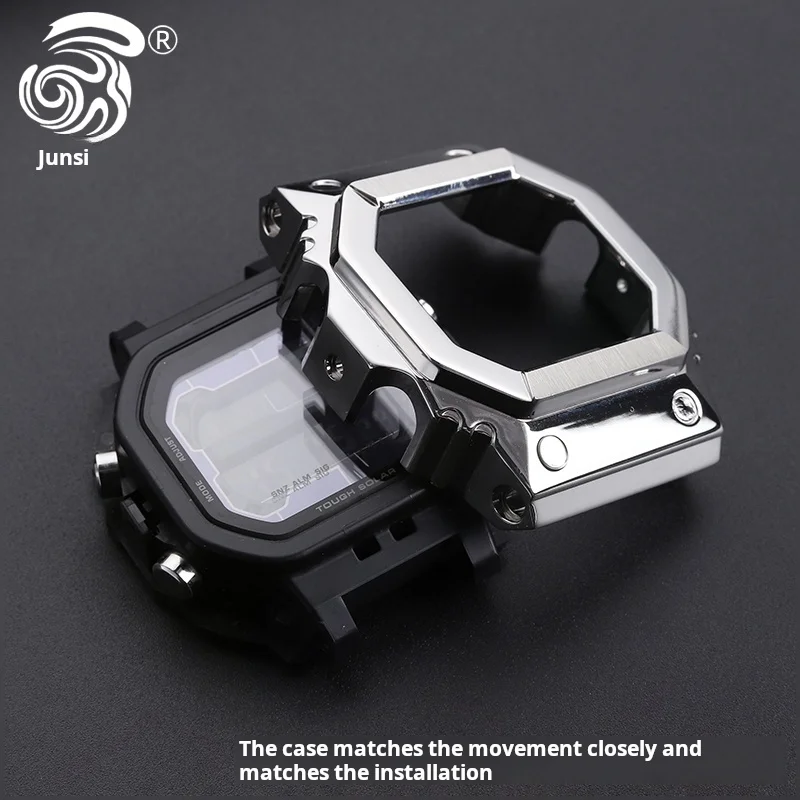 GX-56 mod kit  For Casio G-Shock large block GX-56BB GXW-56 Stainless steel bezel case watch strap Giant G metal watchband Men