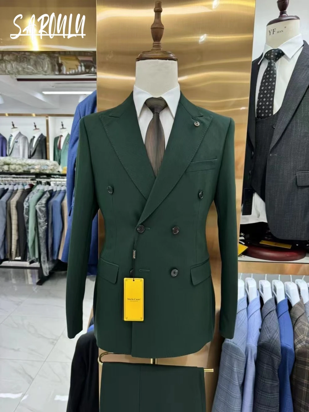 Abito classico da uomo con risvolto a punta in 2 pezzi, affari lisci, personalizzato, disponibile, set, festa decente, abbigliamento quotidiano da sposo di alta qualità