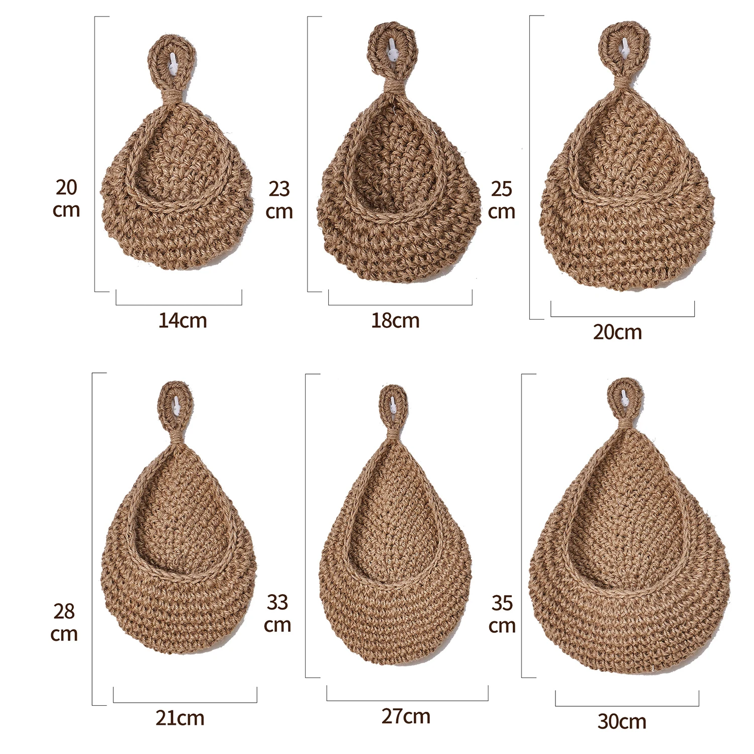 Wall Hanging Plant Flower  Flowerpot Cover Home Garden Wall Decoration Kitchen Vegetable Fruit Handwoven Bag Organizer